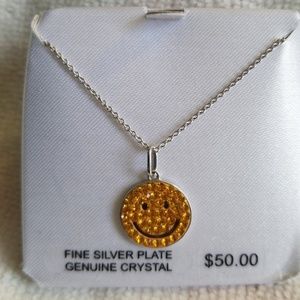 Crystal Smiley Face Necklace